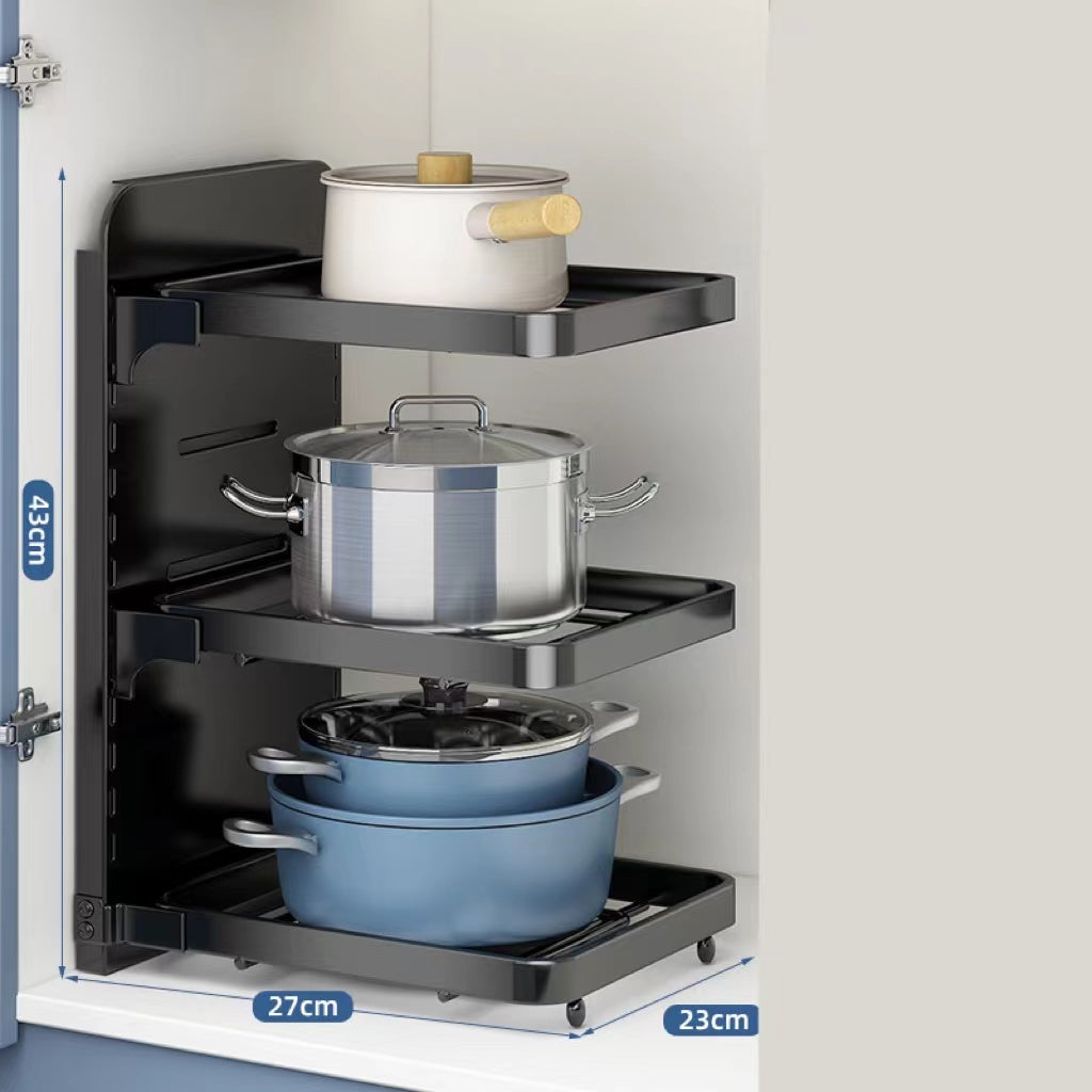 Multi-layer Shelving Pot Under The Cabinet